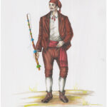 Print on Cardstock - Sicilian Cart Driver in Work Clothes