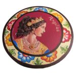Quadro tondo con principessa Angelica carretto Siciliano