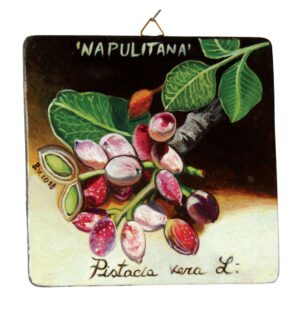 Quadro in legno con Pistacchio DOP Bronte cm 12