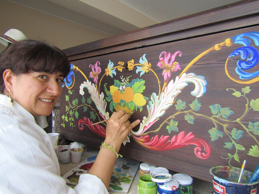 decorazione bauli antichi